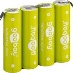 Batterie ricaricabili NiMH 4xAA HR6 2100 mAh 4.8V a saldare GOOBAY