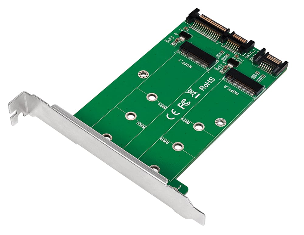 Adattatore 2x SATA SSU a 2x M.2 SATA LOGILINK