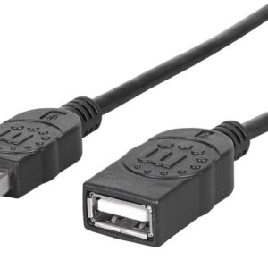 Cavo prolunga USB 2.0 Hi-Speed 1m Nero MANHATTAN