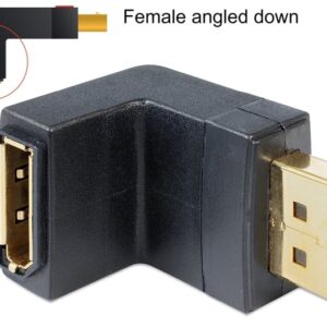 Adattatore Displayport 1.1 maschio a DisplayPort femmina angolato verso il basso DELOCK