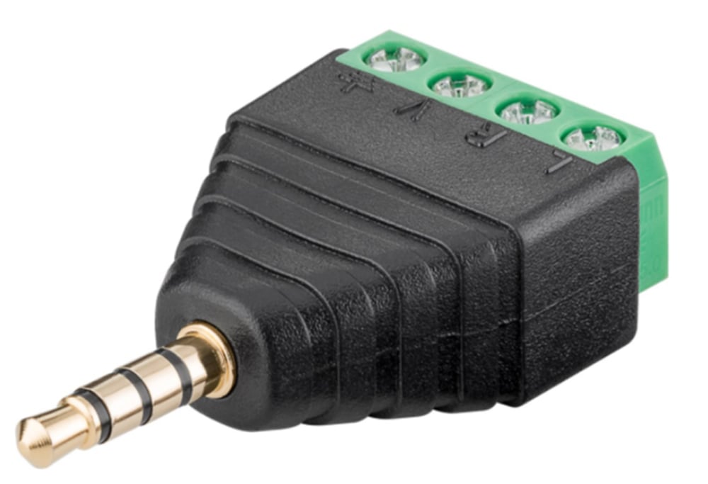 Adattatore Audio 3.5 mm Maschio a Terminal Block 4 pin GOOBAY - immagine 2