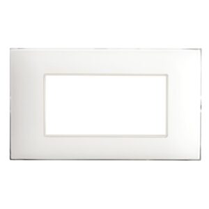 Placca Serie YOUNG 44 per Scatola Rettangolare 4 Moduli Bianco AVE
