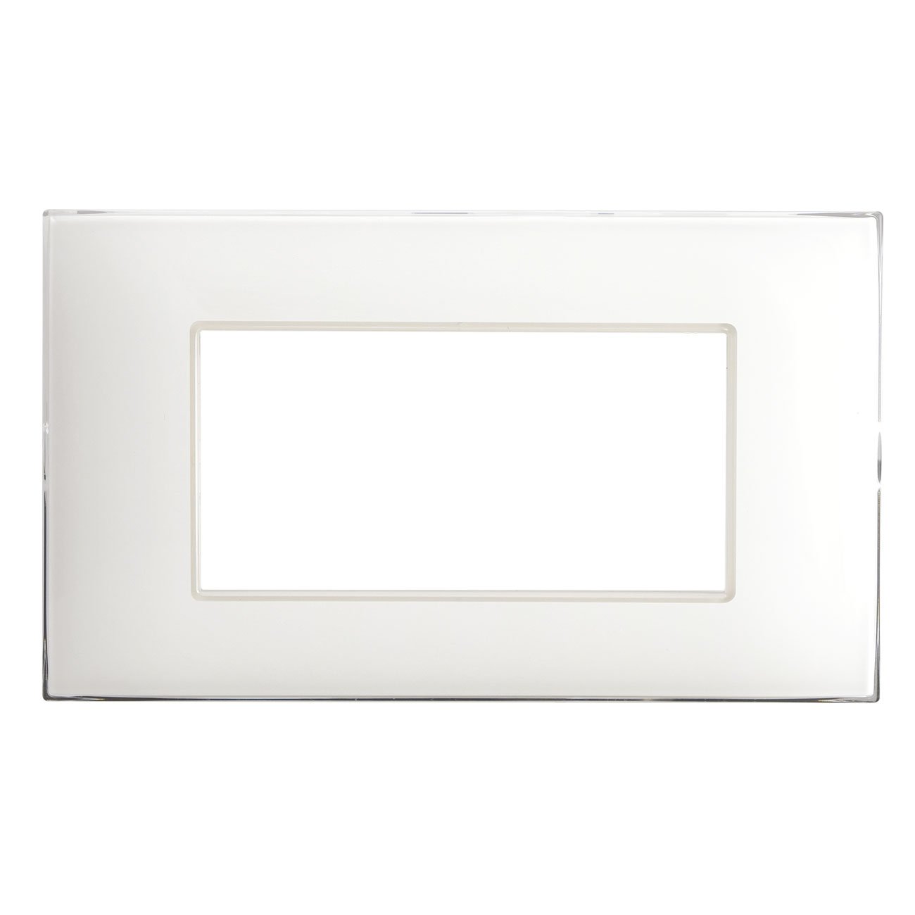 Placca Serie YOUNG 44 per Scatola Rettangolare 4 Moduli Bianco AVE