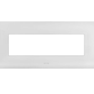 Placca Serie Smart44 in Metallo 7 Moduli Bianco Opaco AVE