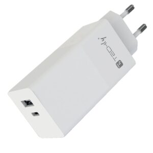 Caricatore Alimentatore USB-C&trade; e USB-A da Muro 100W per Smartphone o Tablet TECHLY