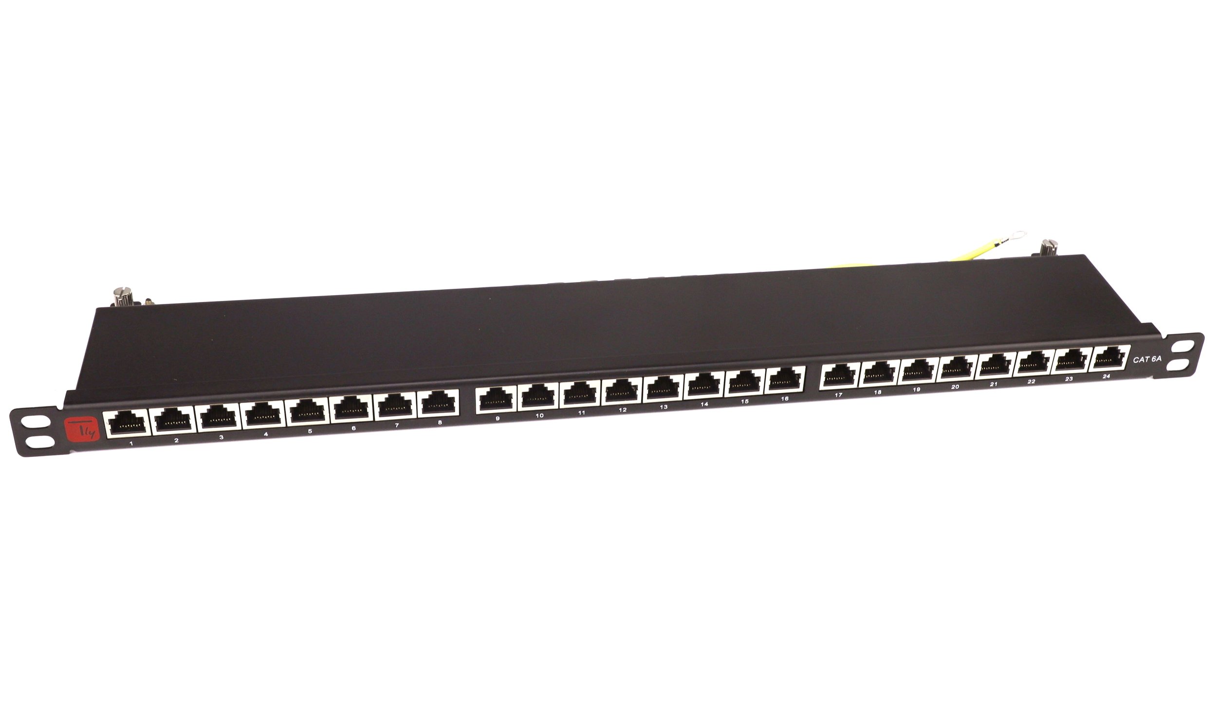 Pannello Patch STP 24 Posti RJ45 19'' 0.5U Cat.6 Nero TECHLY PROFESSIONAL