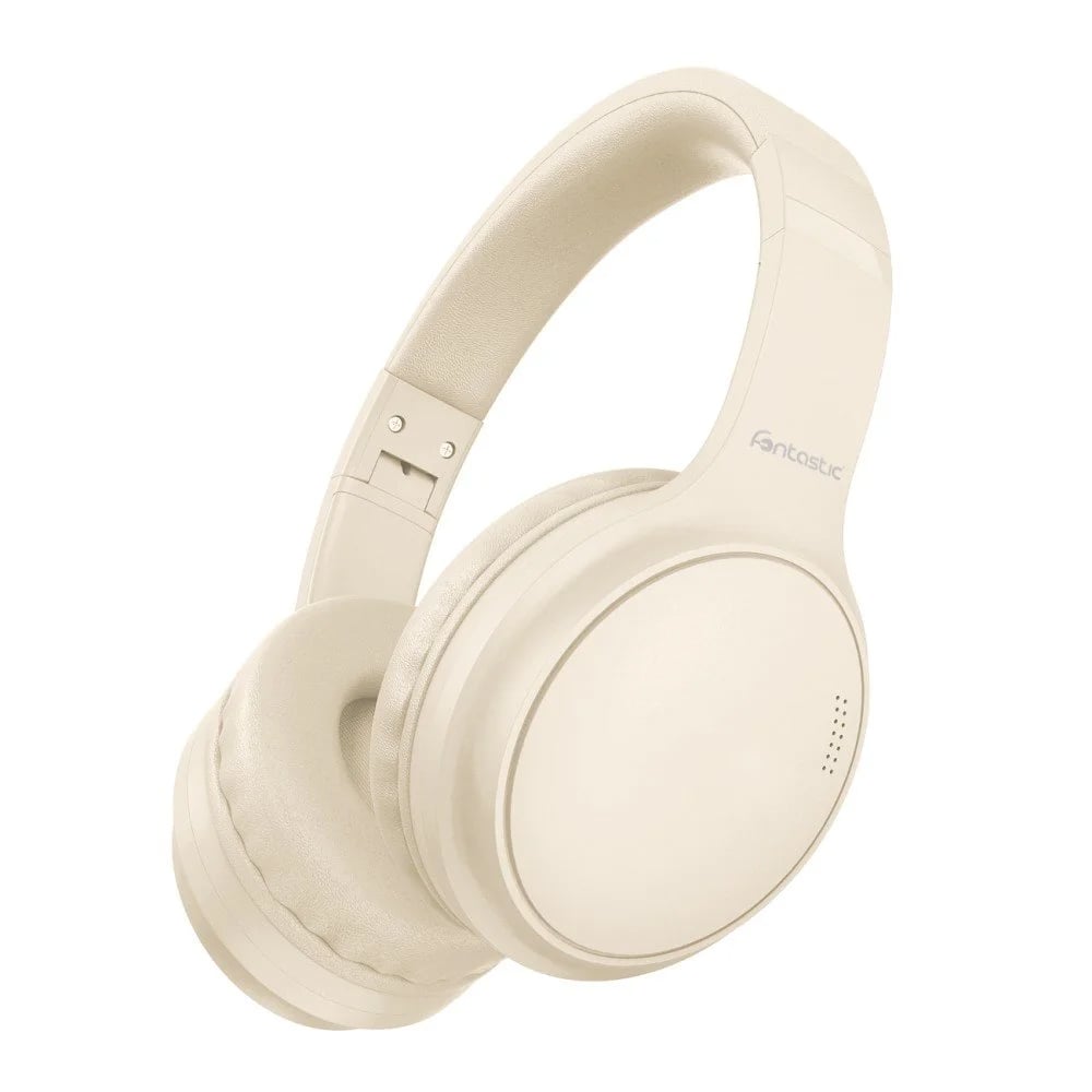 Cuffie Stereo Wireless Pieghevole con Microfono Tonic Beige FONTASTIC