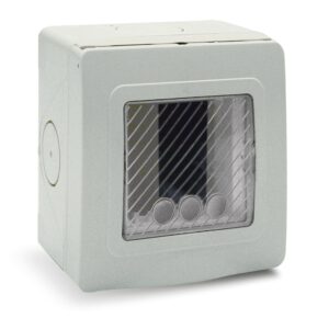 Contenitore Autoportante Stagno IP55 per Tubo Sportello con Membrana Cedibile 1 Modulo Bianco AVE