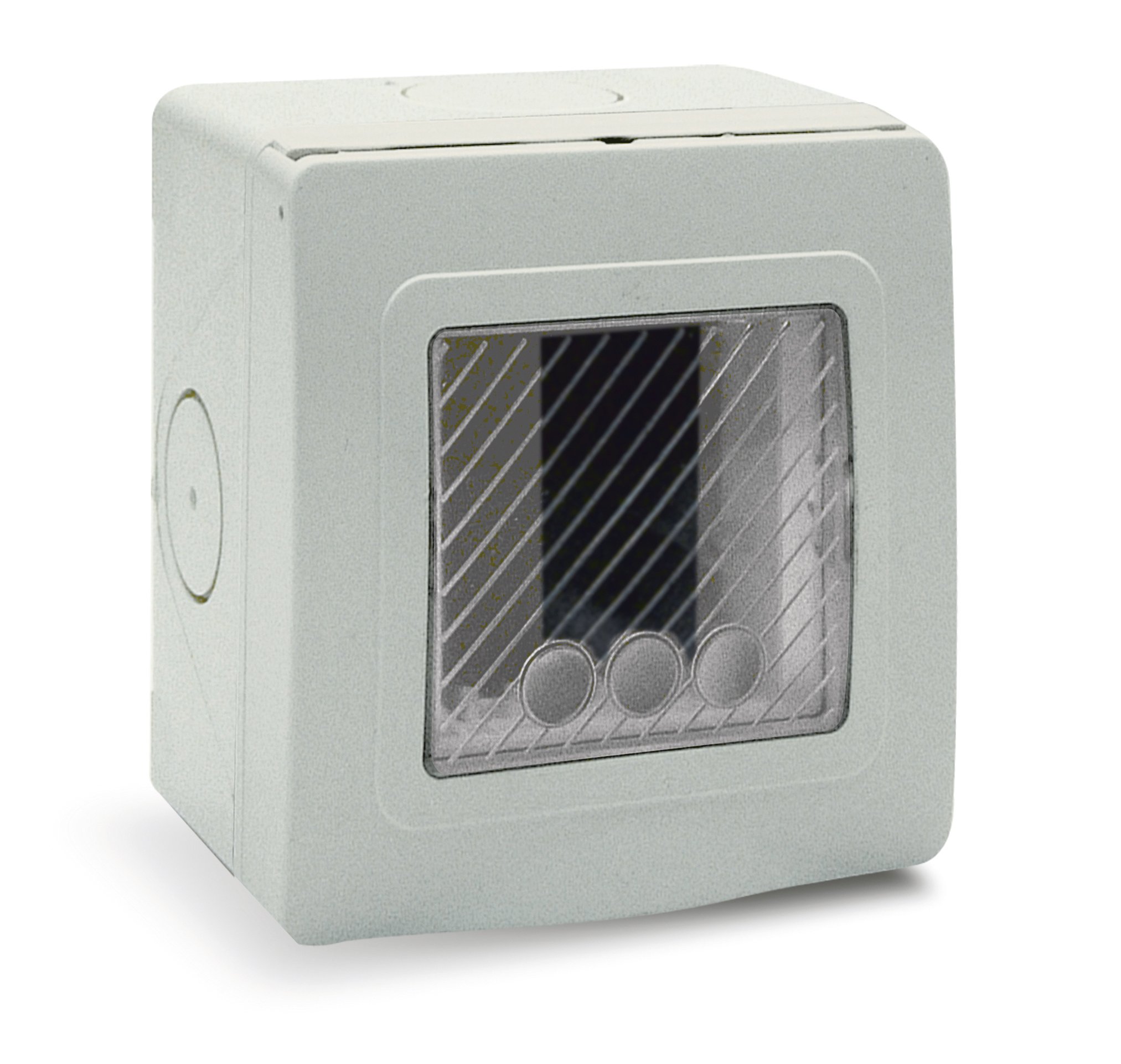 Contenitore Autoportante Stagno IP55 per Tubo Sportello con Membrana Cedibile 1 Modulo Bianco AVE