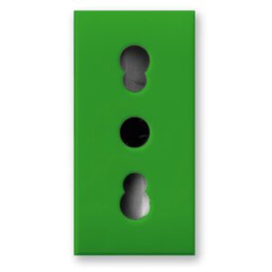 Presa Bipasso 2P+T 10/16A 250V S44 Verde Lucido, 442006/15TSV AVE