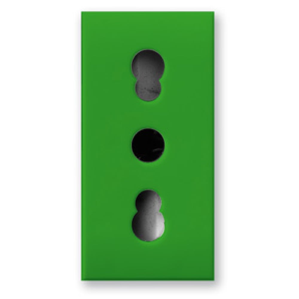 Presa Bipasso 2P+T 10/16A 250V S44 Verde Lucido, 442006/15TSV AVE