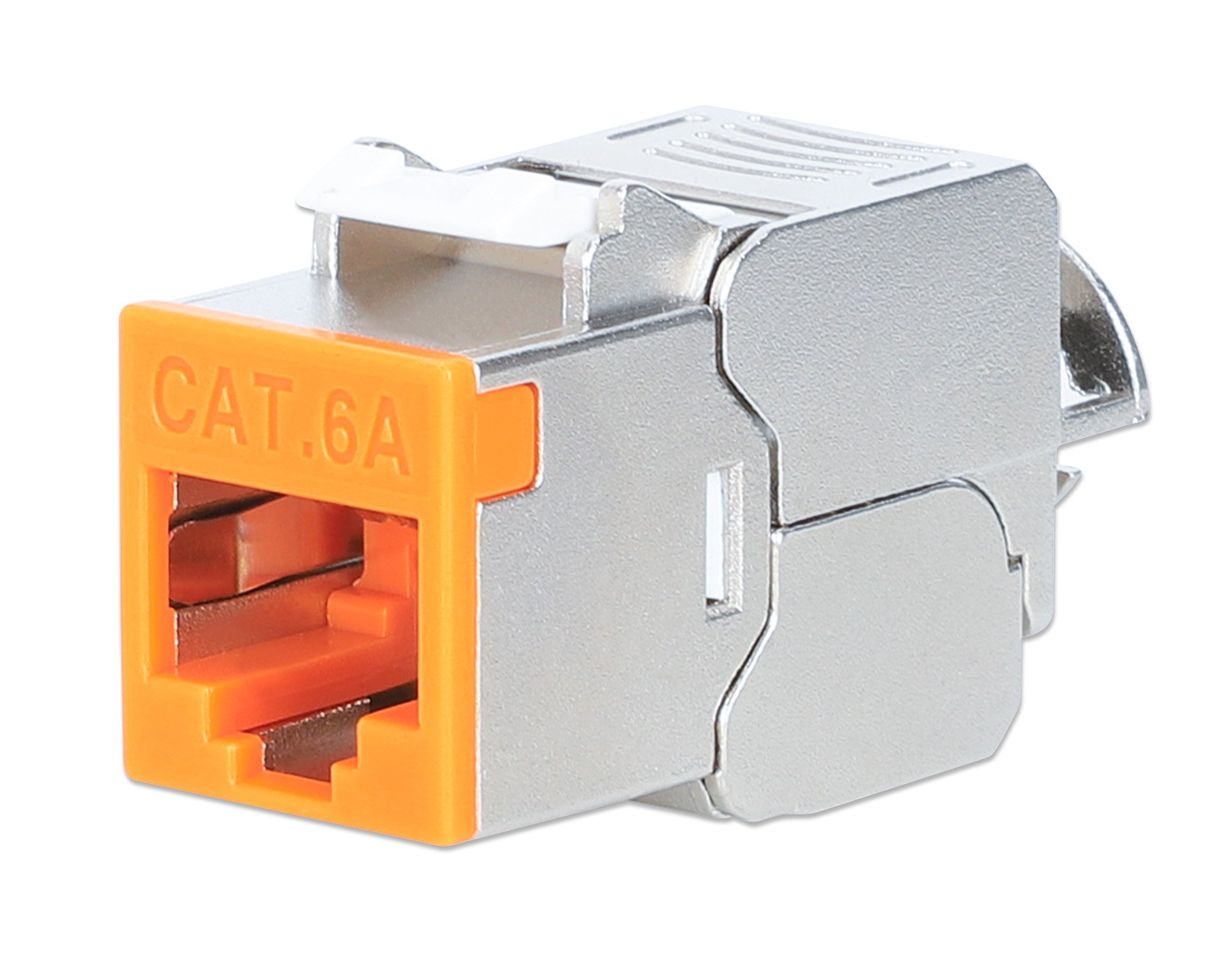 Frutto Keystone RJ45 Cat.6A 10G Slim STP Toolless Arancione INTELLINET