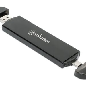 Box Esterno USB SSD M.2 NVMe e SATA Connessioni USB-C™ e USB A MANHATTAN