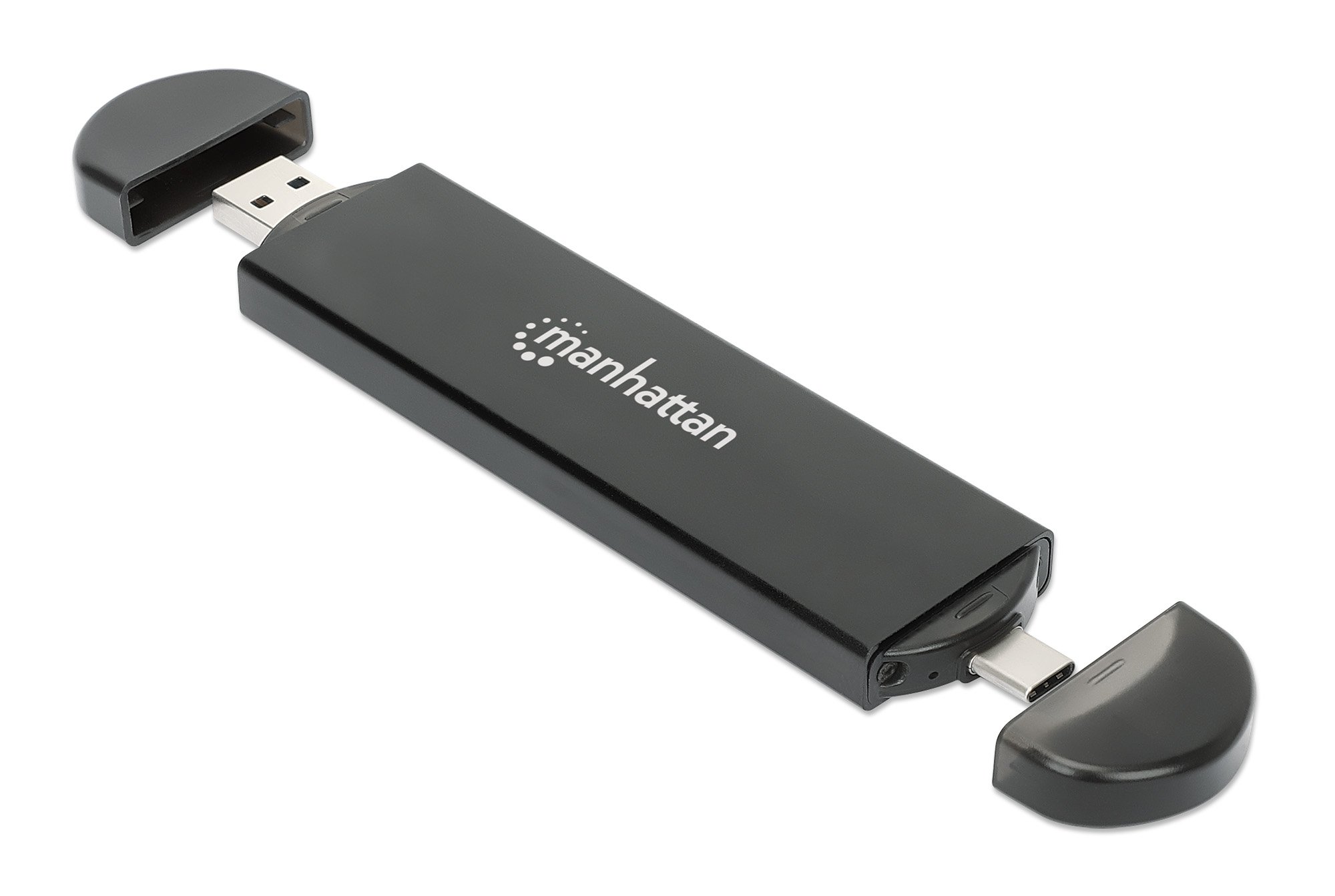 Box Esterno USB SSD M.2 NVMe e SATA Connessioni USB-C™ e USB A MANHATTAN