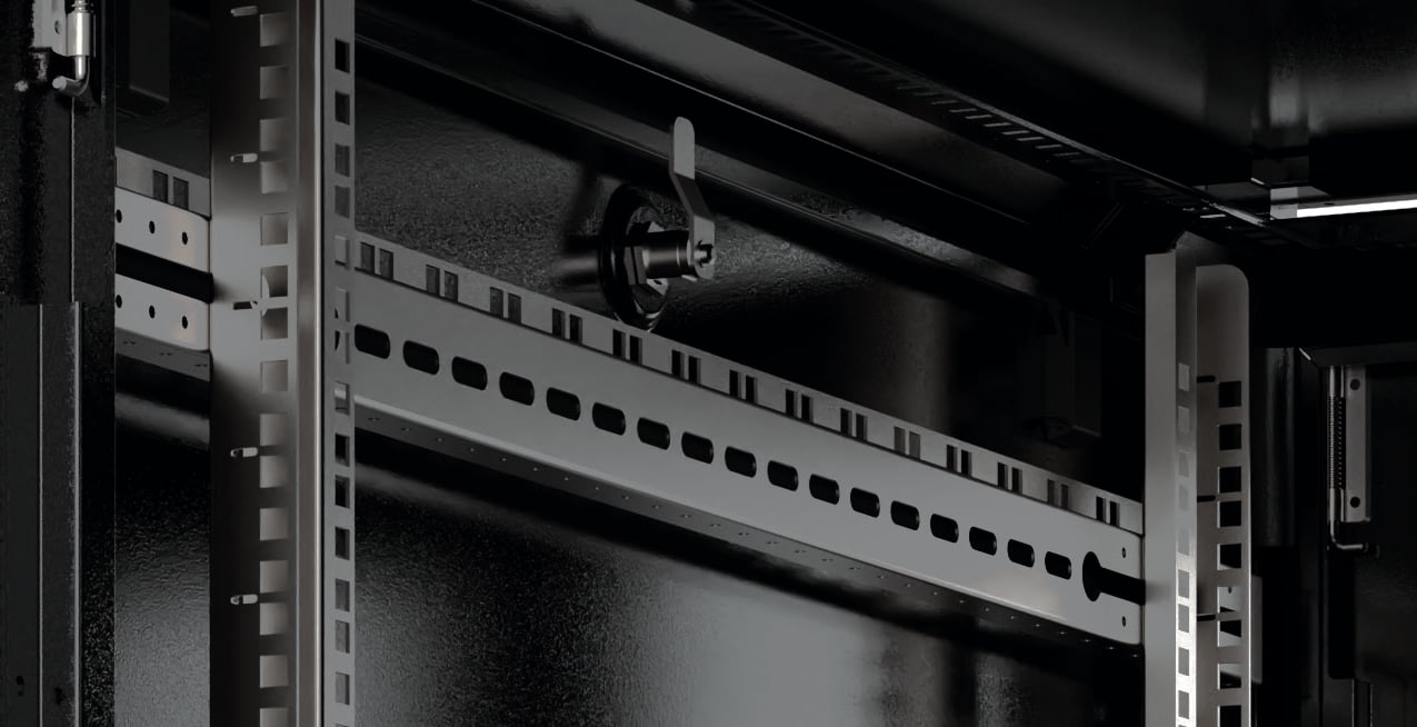 Armadio Rack 19'' 600x800 12 Unità Nero da sotto-scrivania serie Evolution TECHLY PROFESSIONAL - immagine 2