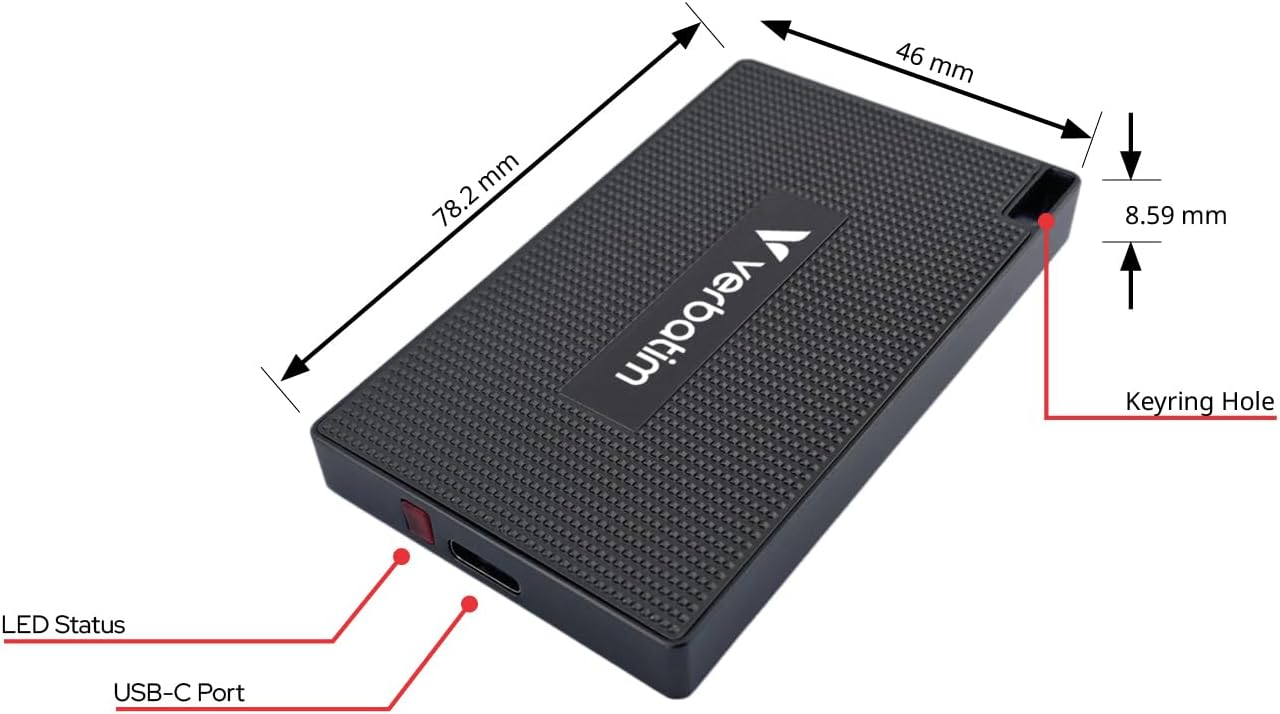 Metal Mini SSD USB-C™ 3.2 Gen 2x2 1 TB VERBATIM - immagine 2
