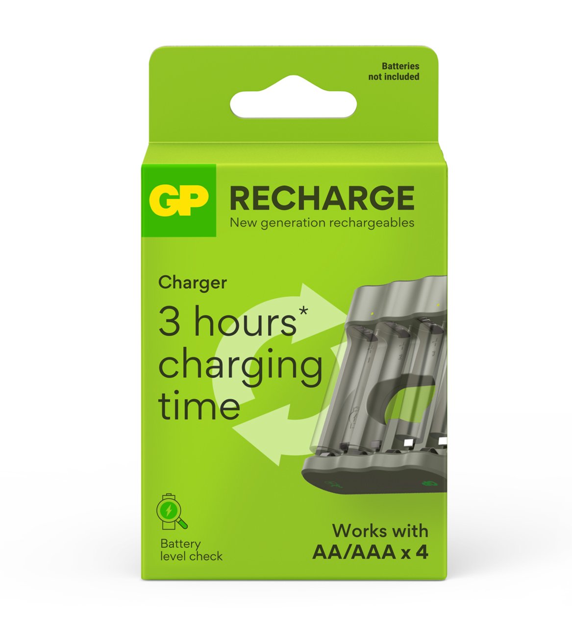 Caricabatterie per AA e AAA senza Batterie GP BATTERIES - immagine 2