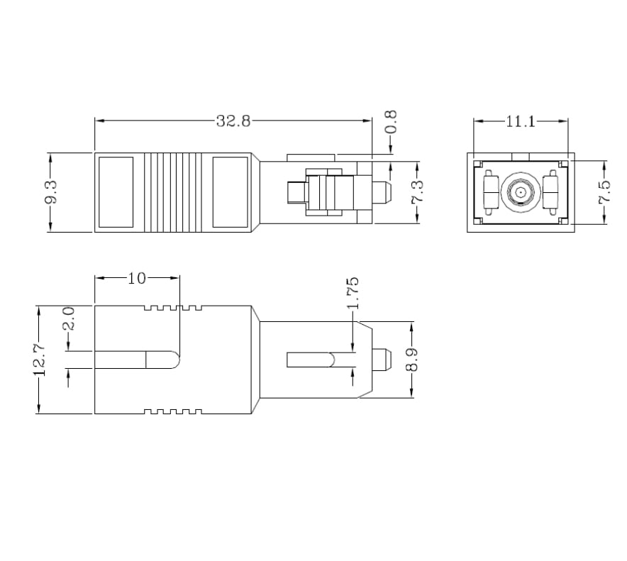 Attenuatore SC/APC Monomodale 1 dB Blu OEM - immagine 2