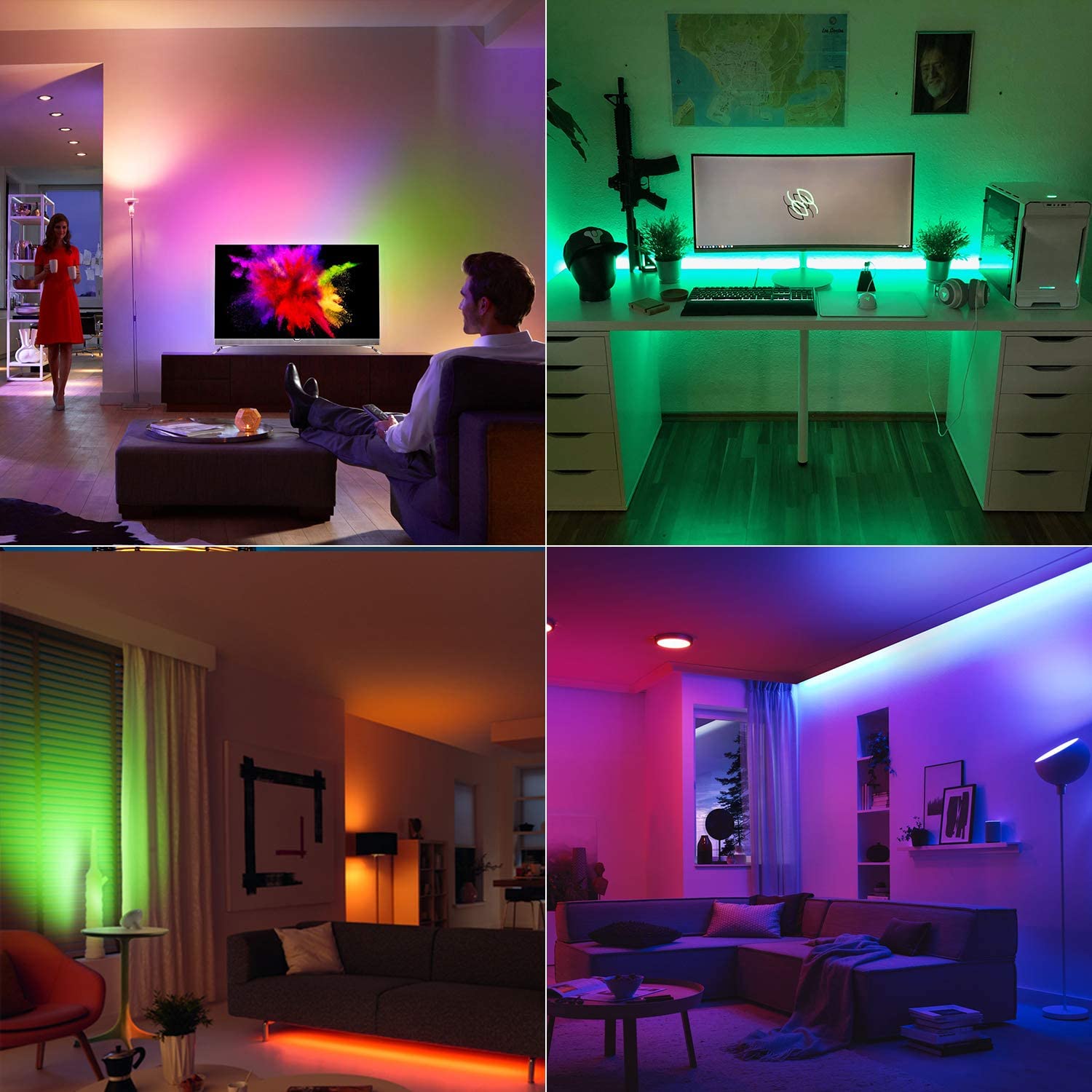 Kit Striscia LED Intelligente 5m con Funzione Musicale e Controllo Vocale Alexa, R5149 WOOX - immagine 10