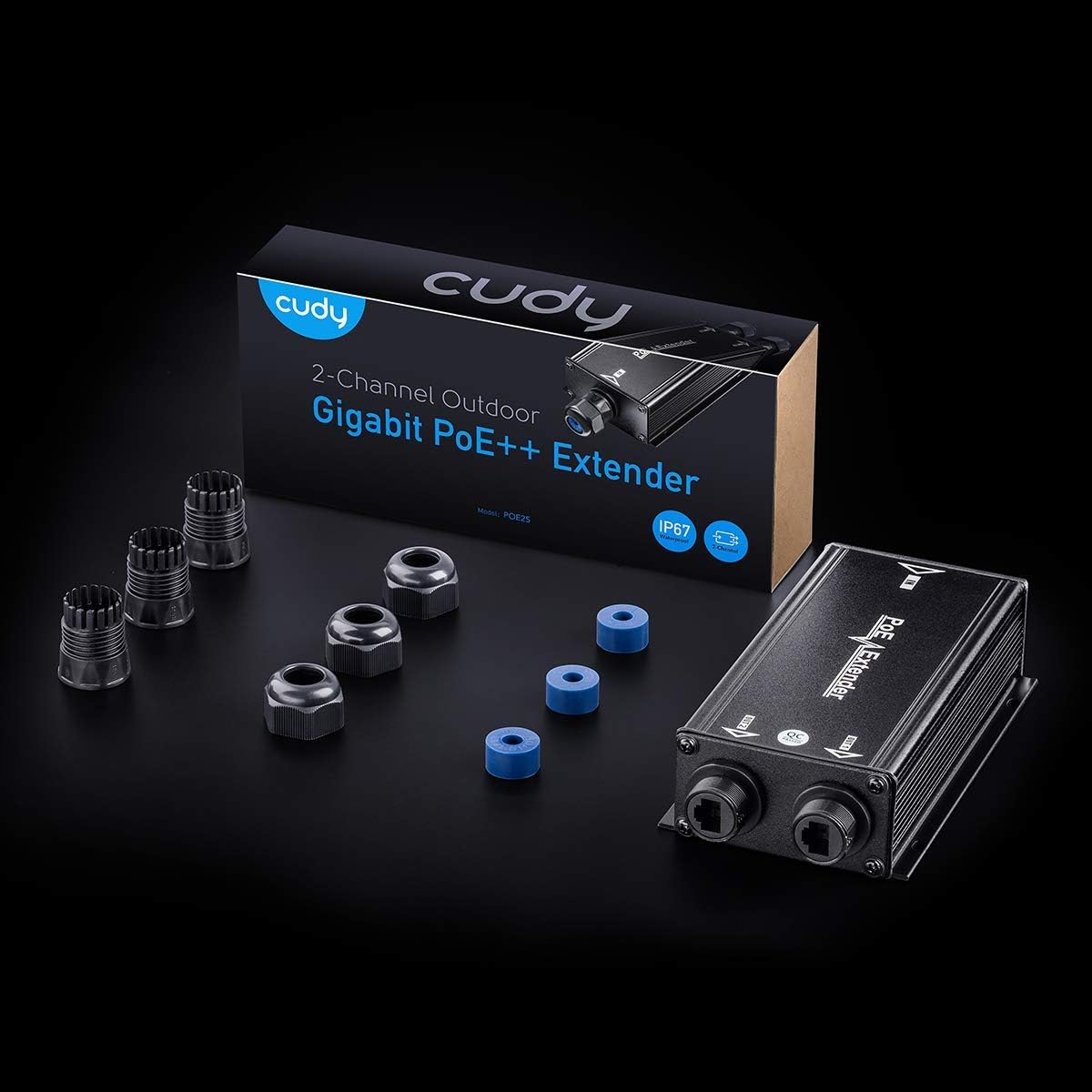 Extender Ripetitore PoE Gigabit da Esterno IP67 a 2 Canali, POE25 CUDY - immagine 10
