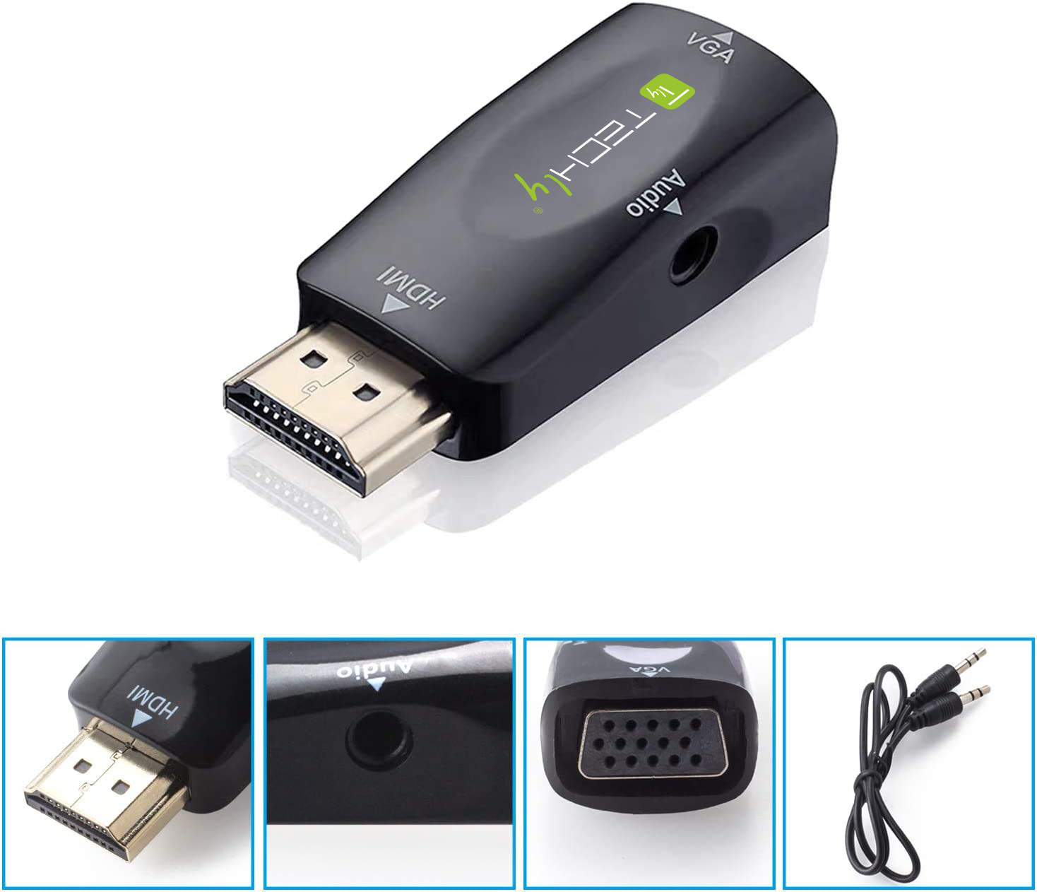 Mini Adattatore da HDMI a VGA con Audio TECHLY - immagine 10