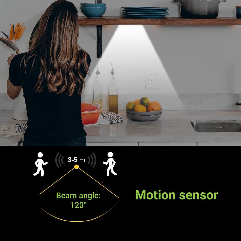Luce LED Slim Ricaricabile USB con Sensore di Movimento 40 cm TECHLY - immagine 9