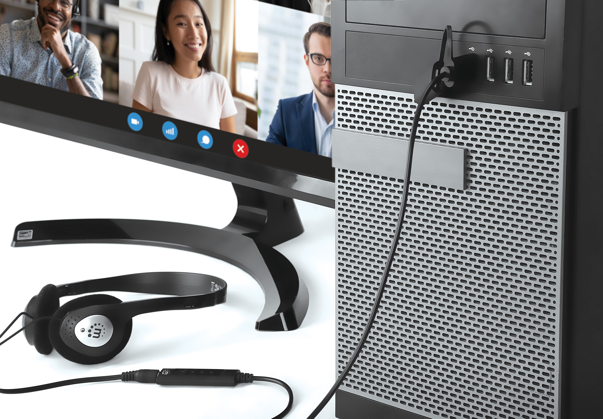 Cavo Adattatore 2-in-1 da USB-C™ e USB-A a Audio Stereo Aux da 3,5 mm MANHATTAN - immagine 10