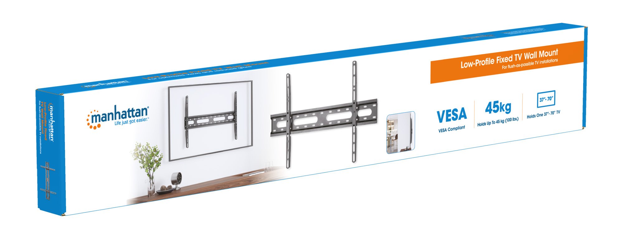 Staffa a Muro Fissa Low-Profile per TV 37-70'' MANHATTAN - immagine 10