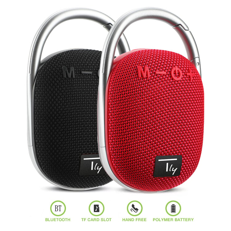 Mini Altoparlante Wireless BT V5.3 Speaker Luce LED Vivavoce TF USB Rosso TECHLY - immagine 10