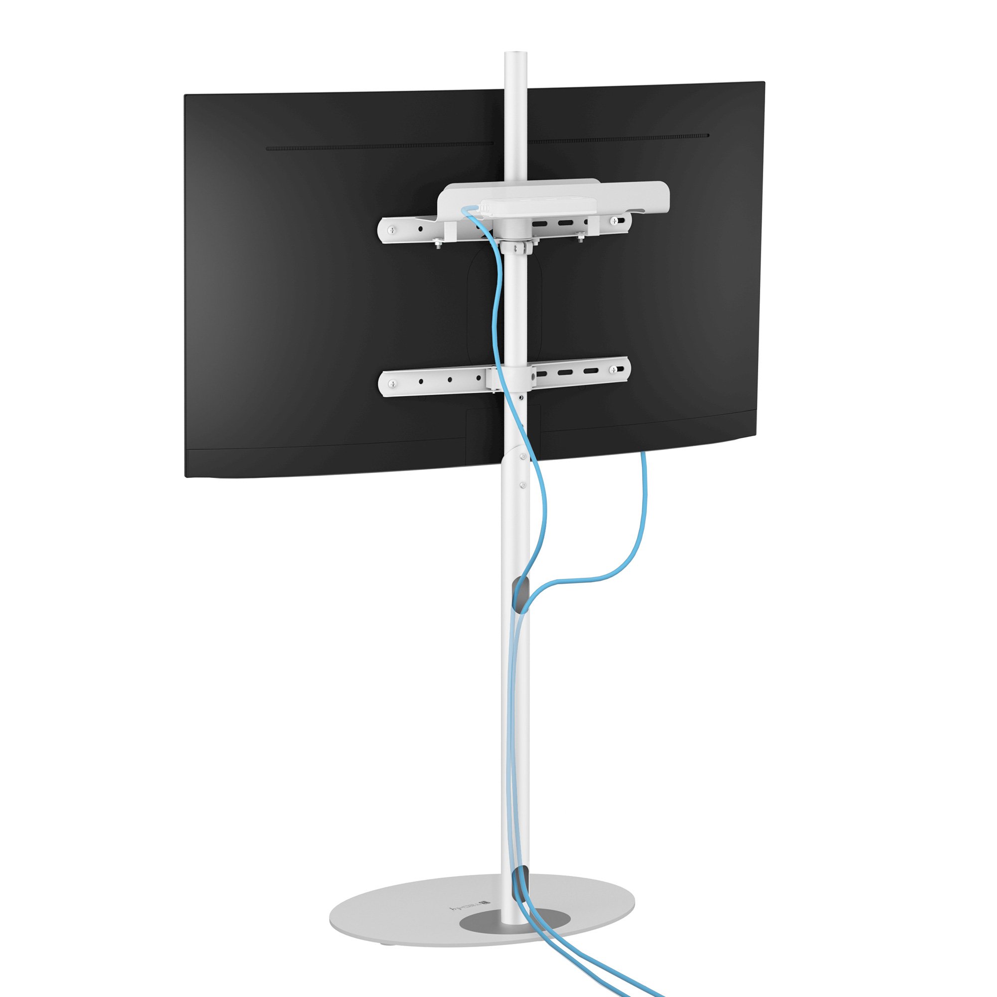 Stand da Pavimento TV/LED LCD 32''-65'' con Base Ovale Bianco TECHLY - immagine 9