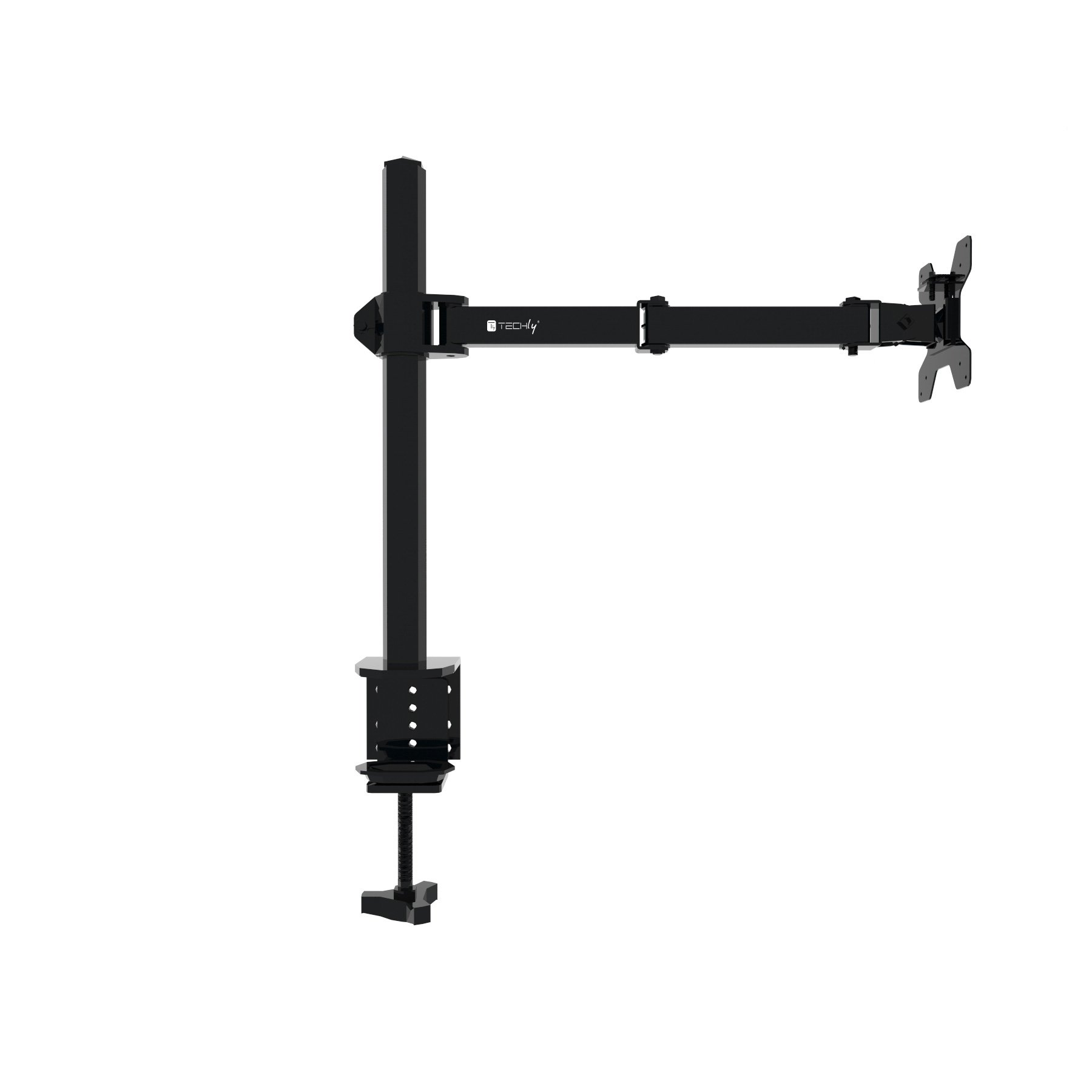 Supporto da Scrivania per Monitor 13-27'' Doppio Snodo di Regolazione TECHLY - immagine 10