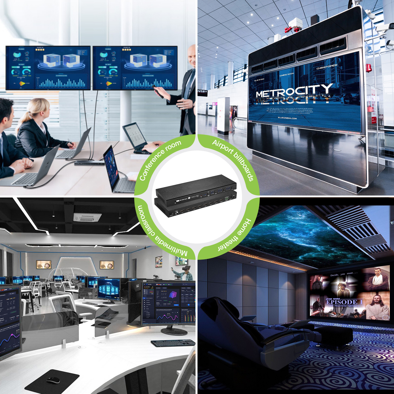 Matrix HDMI 2.0 6X 2 18Gbps 4k@60Hz con Audio e ARC TECHLY - immagine 10