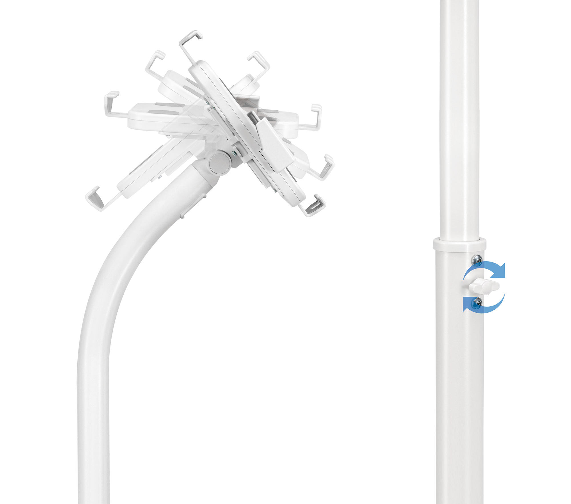 Supporto da Pavimento Antifurto per Tablet 7,9-11'' con Rotazione 360° MANHATTAN - immagine 9