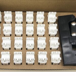 Kit 24 Frutti Cat.6 UTP 180° Keystone con Pinza Crimpatrice TECHLY PROFESSIONAL