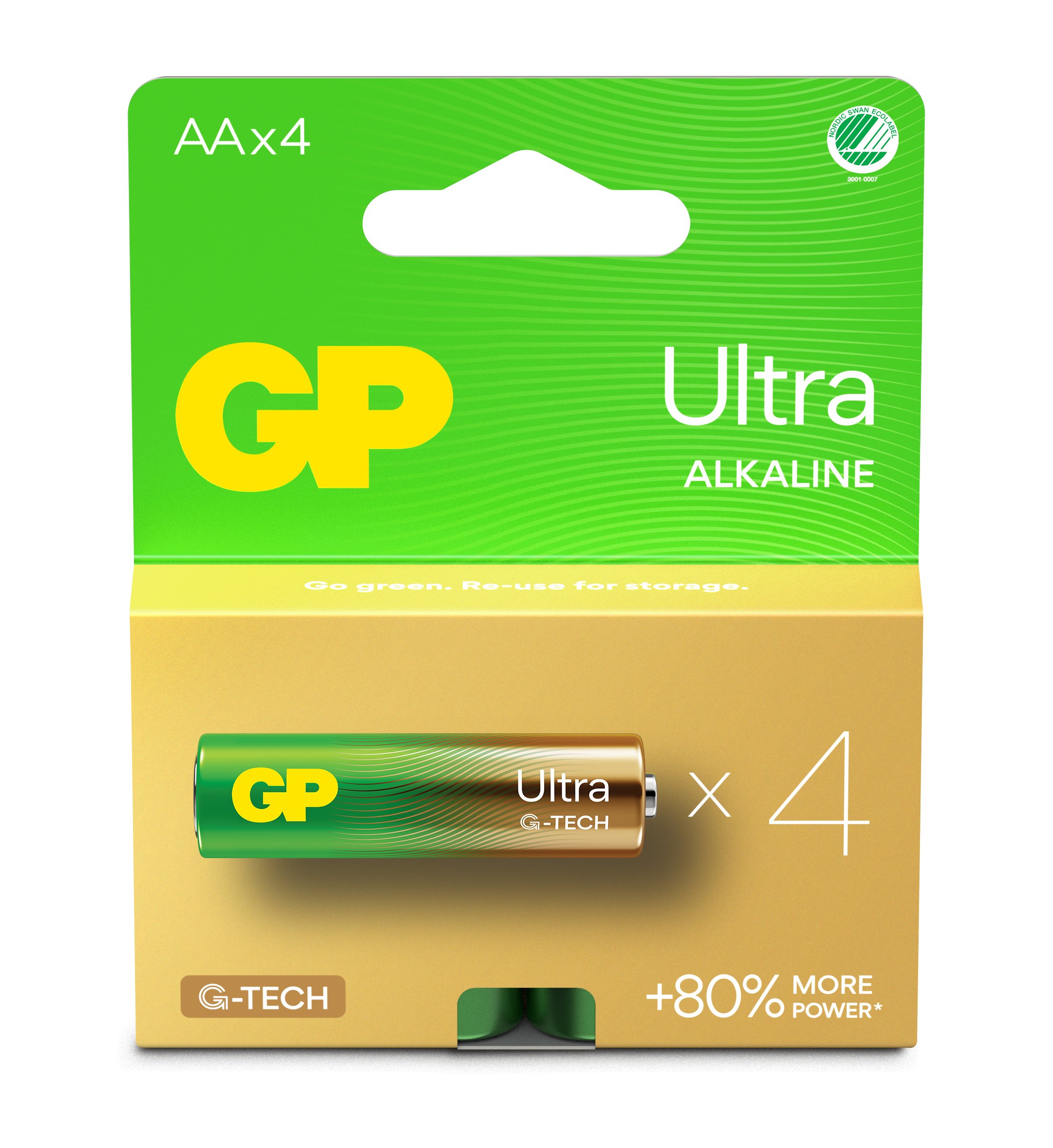 Confezione 4 Batterie GP Ultra Alcaline Stilo AA 15AU/LR6 GP BATTERIES