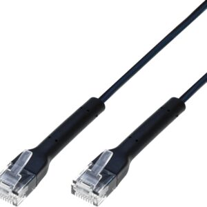 Cavo Slim Patch di Rete Pieghevole in Rame Cat.6A U/UTP 2m Nero TECHLY PROFESSIONAL