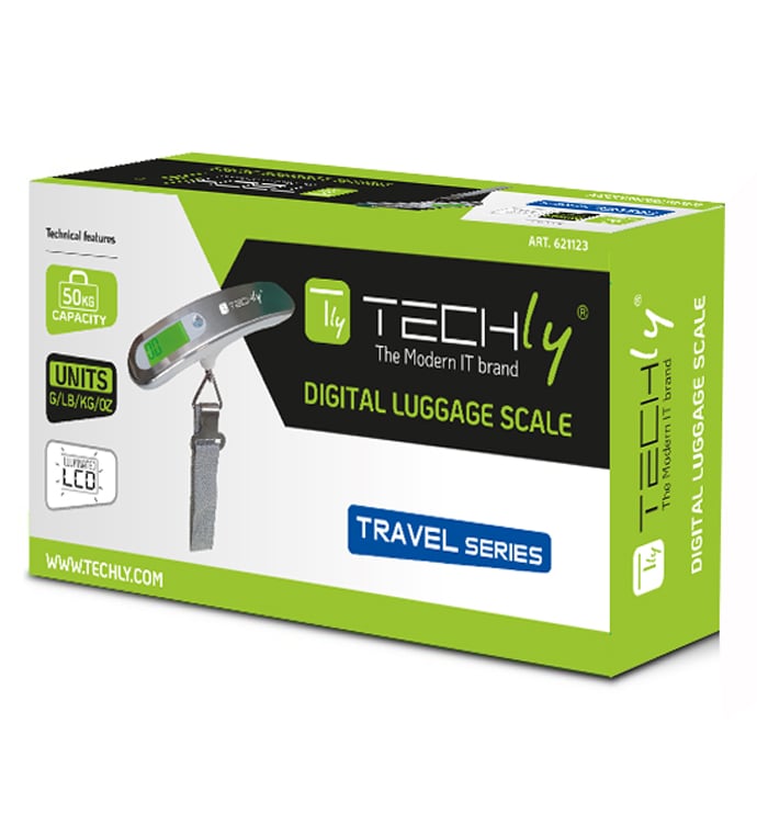 Pesa Valigie Digitale Capacità 50 kg Silver TECHLY - immagine 2
