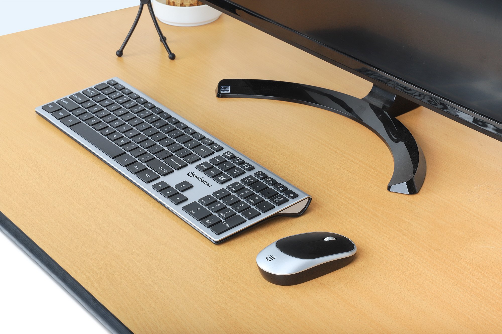 Set Combo Tastiera e Mouse 1200dpi USB Wireless MWK7400 MANHATTAN - immagine 3