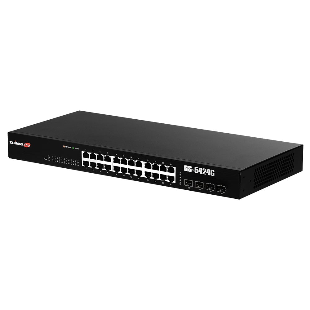 Gigabit Ethernet Switch 24 porte 4 slot SFP, GS-5424G EDIMAX