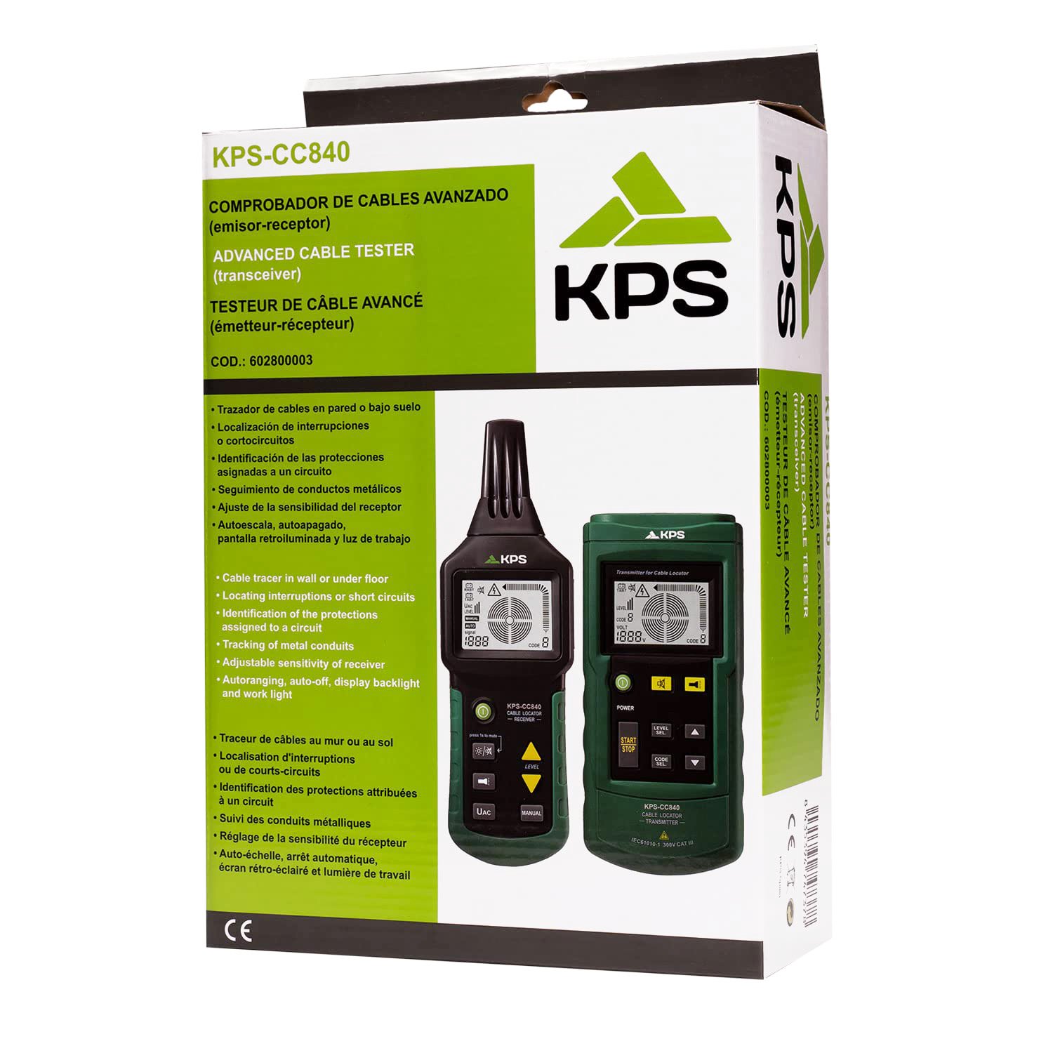Localizzatore di Cavi Generatore di Tono Sonda Tracker Wire Network Cable Tester Tracer Kit, KPS-CC640 KPS - immagine 2