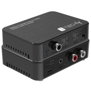 Convertitore Audio da Digitale ad Analogico / da Analogico a Digitale SPDIF Toslink Stereo 3,5'' TECHLY