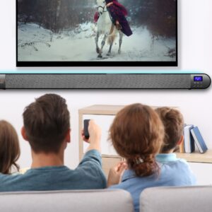 Soundbar con Radio DAB+ e FM Bluetooth V5.0 Connessione Ottica e Luce LED 7 Colori, TX-139 TECHNAXX