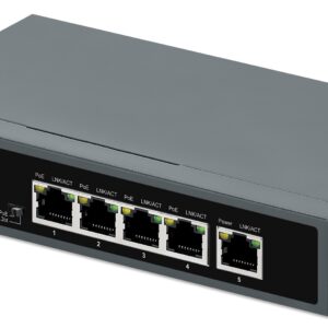 Switch 5 porte PoE++ con 4 porte Gigabit e una porta RJ45 Gigabit Uplink INTELLINET