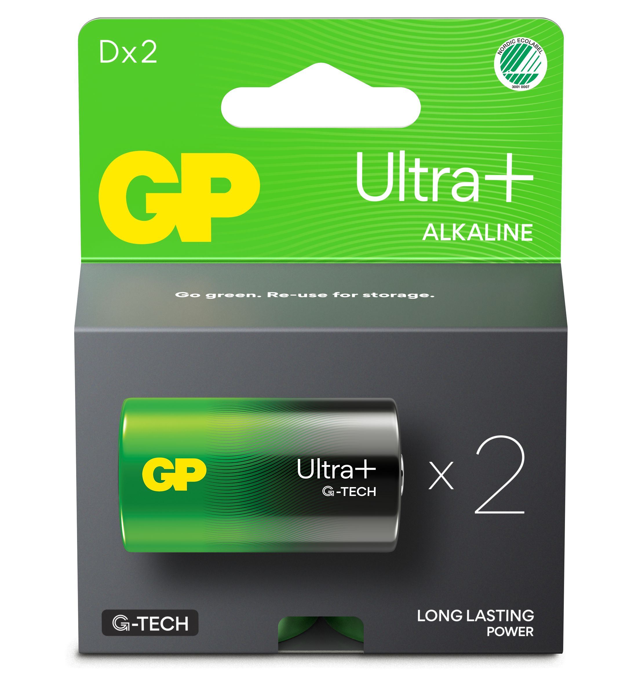 Blister 2 Batterie Torcia D GP Ultra Plus GP BATTERIES