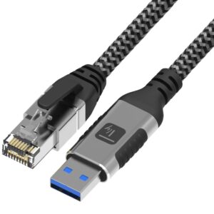 Cavo USB 3.0 Tipo A Maschio a Ethernet RJ45 Maschio 5m TECHLY