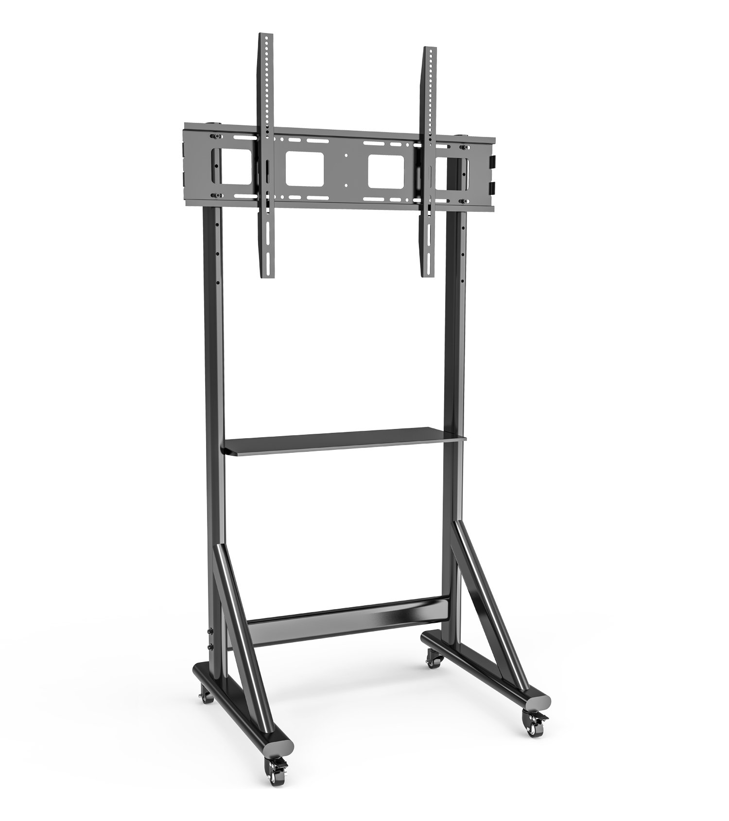 Supporto da Pavimento TV LCD/LED 55-100'' Altezza Regolabile con Mensola TECHLY