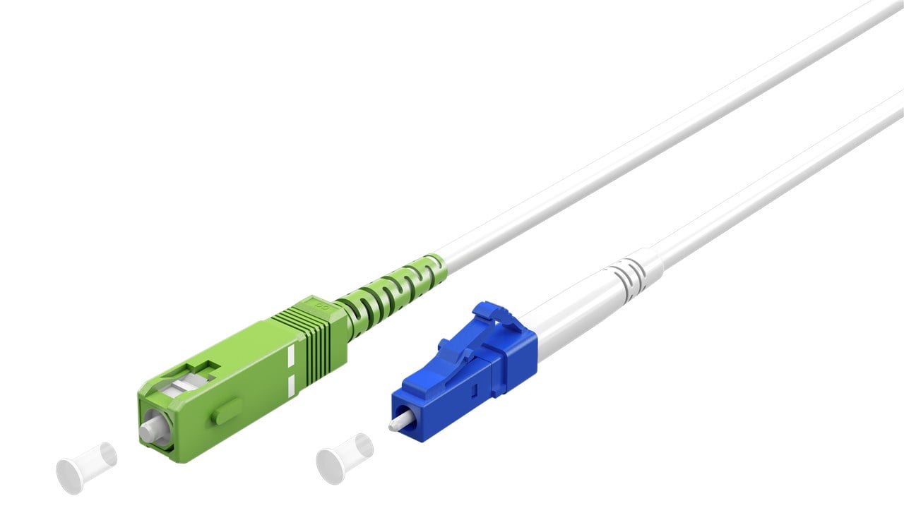 Cavo in Fibra Ottica FTTH Monomodale SC-APC (8°)/LC-UPC OS2 9/125 Simplex 3m GOOBAY