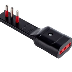 Adattatore Salvaspazio Extra Flat Spina Italiana 10A Angolata Presa Italiana 10A Nero ROSI