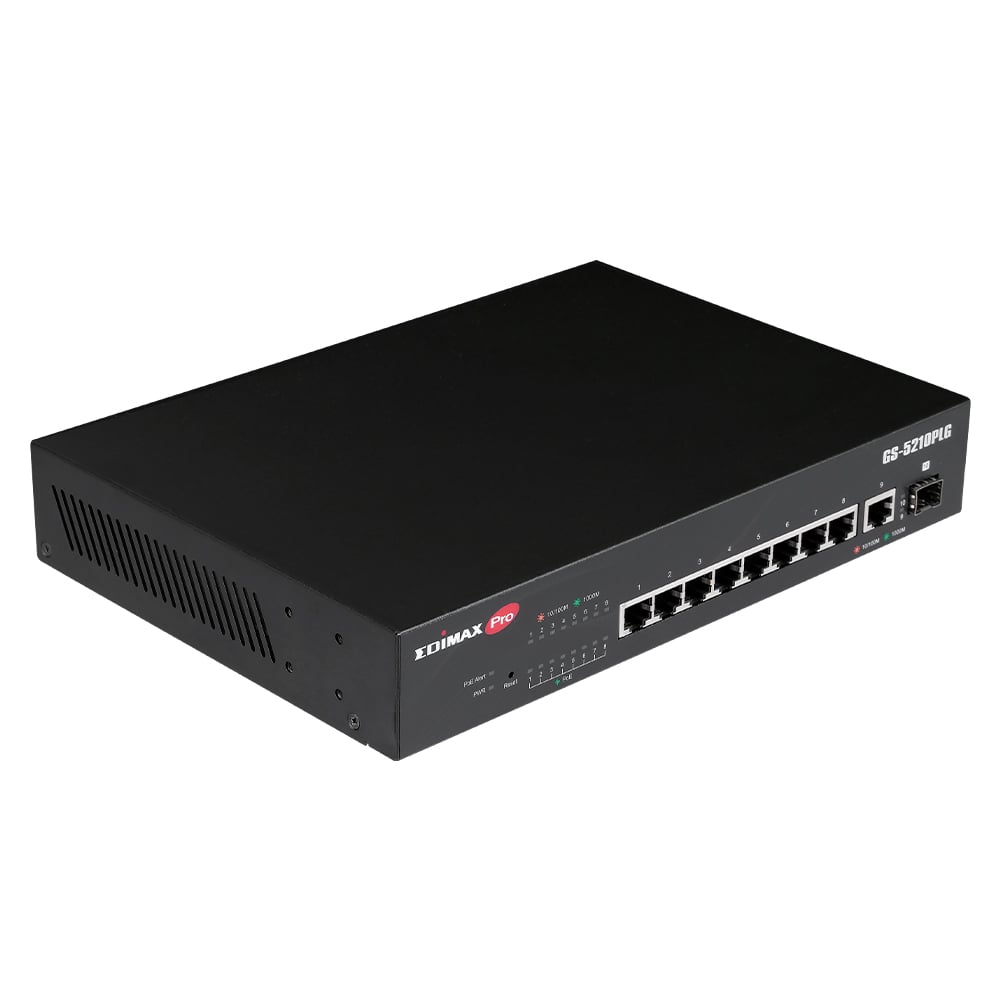 Smart Switch Web 10 porte Gigabit PoE+ 1 porta SFP, GS-5210PLG EDIMAX - immagine 3
