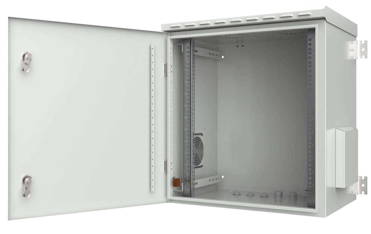 Armadio Rack 19'' a Parete 12U Grigio IP55 Porta Cieca prof. 600 mm TECHLY PROFESSIONAL - immagine 2